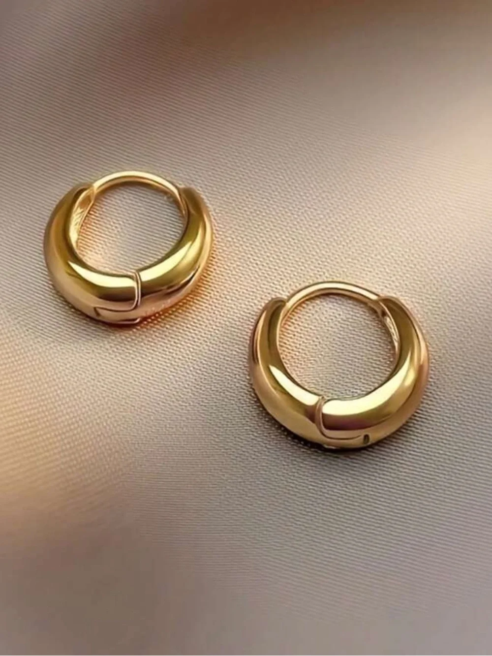 Classic Gold Hoop Earrings, Small Gold Hoops, Gold Huggie Hoops